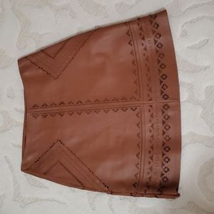 WHBM leather cutout skirt